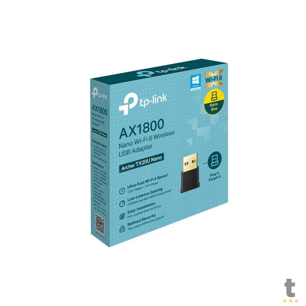 Mini Adaptador Nano Wireless Tp-Link AX1800 Usb Wi-fi 6 - Archer TX20U Nano Truedata